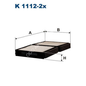 Фильтр салонный Filtron K1112-2X (LAG113/S) угольный, 2 шт. Mazda 323F/P/S (BJ), 626 (97-02) (GF/GW), Premacy