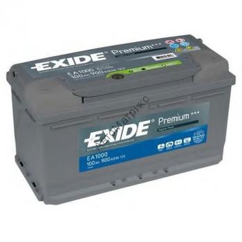 Аккумулятор автомобильный Exide EA1000 12V 100Ah 900A, обратной полярности, 353x175x190 Аккумулятор автомобильный Exide EA1000 12V 100Ah 900A, обратной полярности, 353x175x190