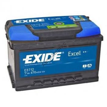Аккумулятор автомобильный Exide EB712 12V 71Ah 670A, обратной полярности, 278x175x175 Аккумулятор автомобильный Exide EB712 12V 71Ah 670A, обратной полярности, 278x175x175