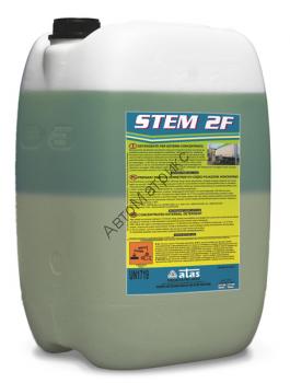 Stem 2F, универсальное концентрированное моющее средство 25 кг. Щелочное двухфазное моющее средство, в котором соблюден совершенный баланс компонентов, бесследно удаляет органические и неорганические загрязнения без помощи щеток. Благодаря отличному обезжиривающему эффекту рекомендован для мойки автопоездов, тентованных грузовиков, автоцистерн, колонок холодильника, легковых автомобилей, фургонов и механических деталей, в целом. Так же имеет дезинфицирующее действие, применяется для полов, стен, оборудования мясных, колбасных заводов, маслобоен и пищевой промышленности, в целом. Легко смывается, не оставляет разводов, а входящие в состав секвестранты позволяют сохранять его моющие свойства даже в жесткой воде.