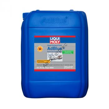 Liqui Moly AdBlue® 8835 Водный раствор мочевины (карбамида) 32,5%, 20 л. AdBlue® применяется в качестве добавочной рабочей жидкости в системах очистки выхлопных газов на дизельных двигателях ЕВРО 4 и 5 использующих технологию SCR. Добавляется в специальный бак для AdBlue®, расход приблизительно 5% от расхода топлива.