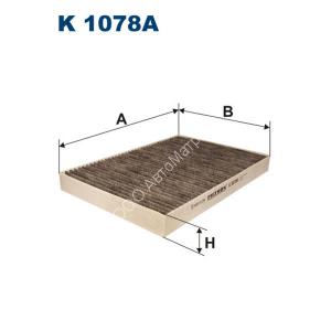 Фильтр салонный Filtron K1078A (LAK93) угольный Audi A4 (B6,B7/8E,8H), A6 (4B/C5), A6 Quattro/Allroad, Allroad I (4BH); Seat Exeo